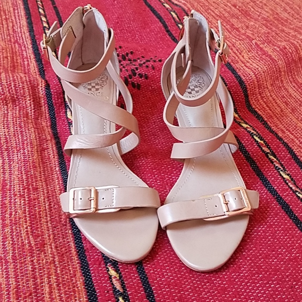 Vince Camuto Leather Tessem Kitten Heels